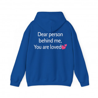 Dear person behind me you are loved ( Reflection Youth Logo on front) Unisex Heavy Blend™ Hooded Sweatshirt