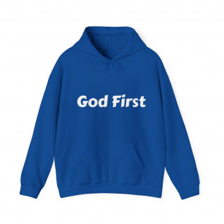 God first (Reflection Youth Logo on back) Unisex Heavy Blend™ Hooded Sweatshirt