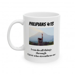 Philippians 4:13 (Reflection Youth Logo)  Ceramic Mug 11oz